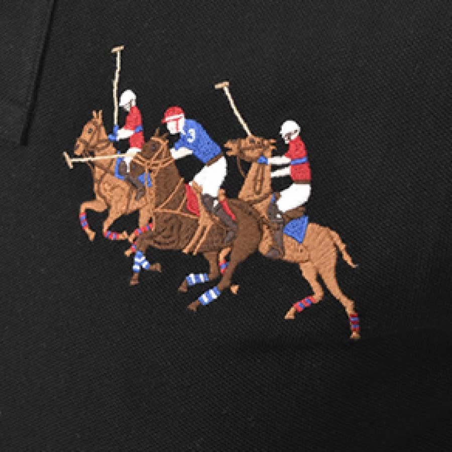 Alternative Image for ProductRalph Lauren Basic Mesh Polo T Shirt Black3